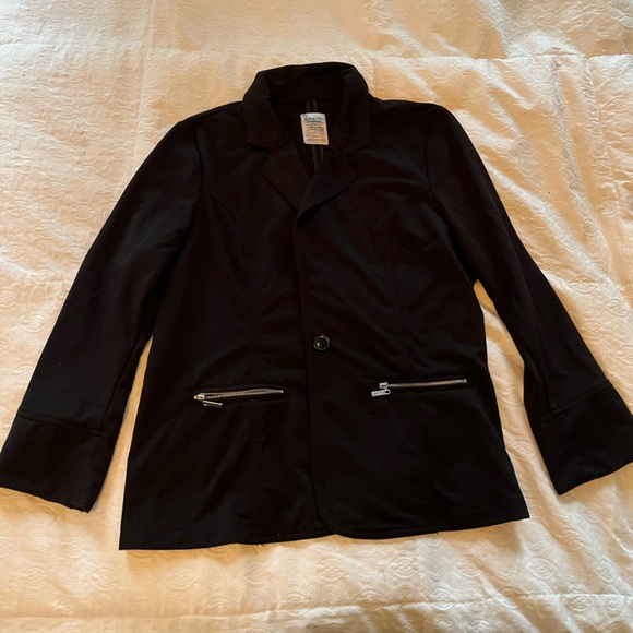 Women’s Cavalini Black Blazer with Silver Accents size 1x - Picture 1 of 8